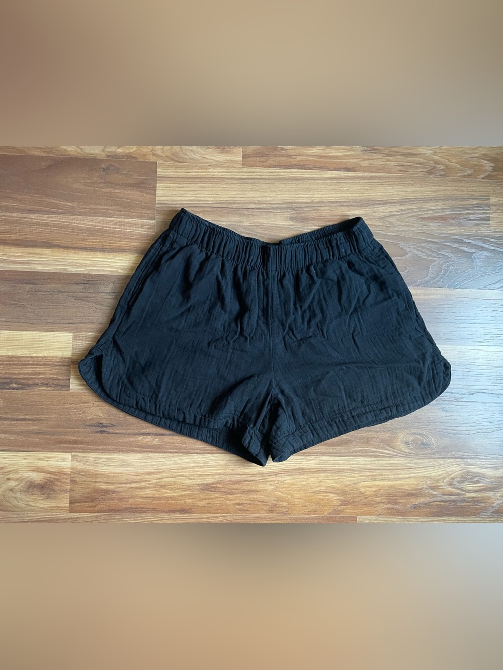 Old Navy Black 100% Cotton Pull-On Shorts | Size Medium | Casual Lounge Summer